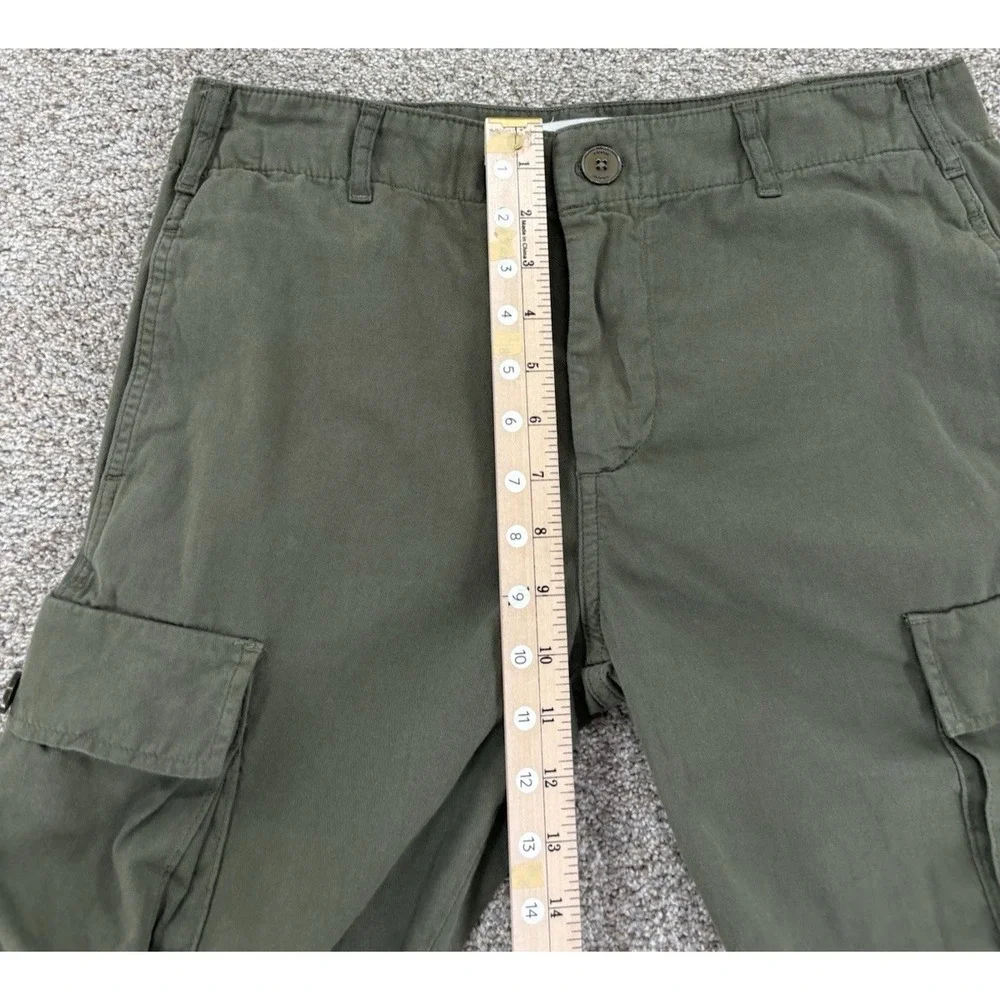 FRAME Relaxed Crop Cargo Pant Womens 28 Washed Surplus Green Minimalist Utility